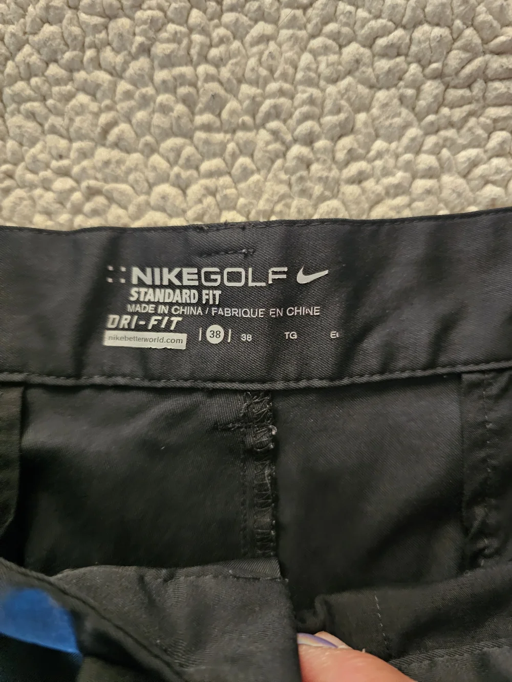 Nike Men's Black Flat-Front Shorts